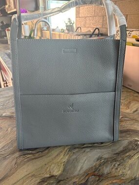 Zmbird Grey Leather Shoulder Bag - U